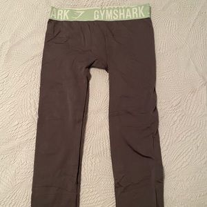 Gymshark Leggings Small Grey with Mint waistband